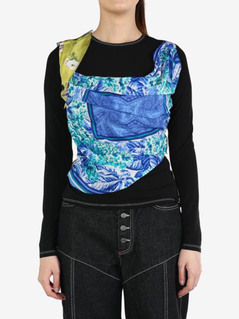 MARINE SERRE Women Upcycled Silk Scarves Draped Top