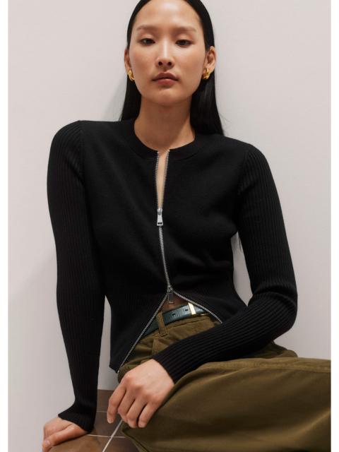 ME+EM Two-Way Zip Cardigan