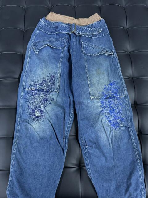 Kapital KAPITAL KOUNTRY Hirata Kazuhiro Sashiko jeans wide-leg