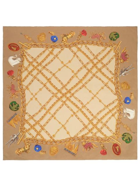 Burberry Burberry Women Check Charm Silk Scarf
