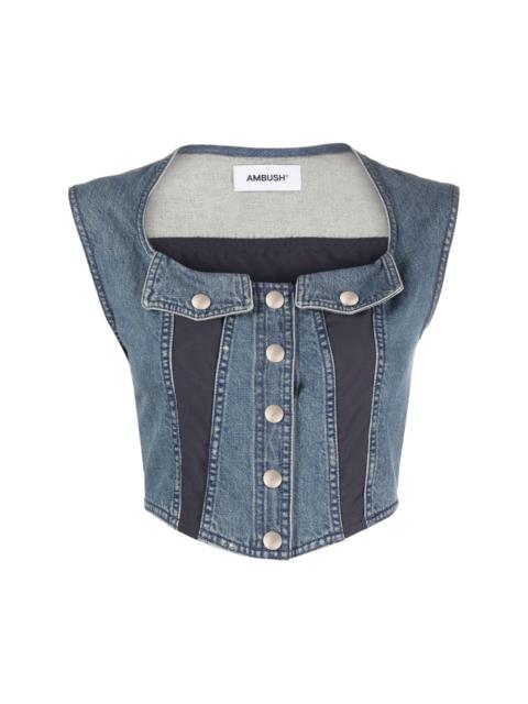 Ambush bustier-style denim vest