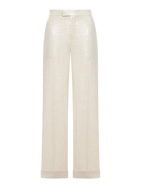 Brunello Cucinelli Brunello Cucinelli Women Wide-Leg Tailored Linen Trousers