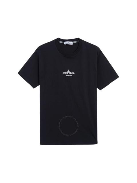 Stone Island Stone Island Men's Black Slim Fit Archivio Print T-Shirt