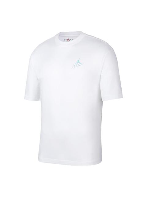 Men's Nike Logo Printing Casual Round Neck Short Sleeve White T-Shirt DZ4055-100