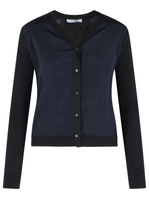 Max Mara Max Mara Ninfee' Blue Silk And Cashmere Cardigan Women