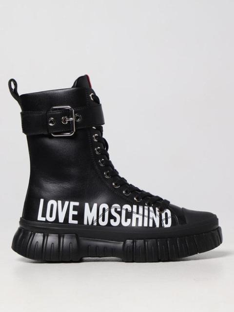 LOVE MOSCHINO Black Flat Women Boots/Booties Boots/Booties