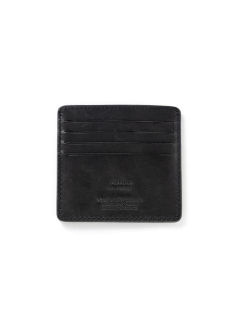 visvim LEATHER CARD CASE NAVY