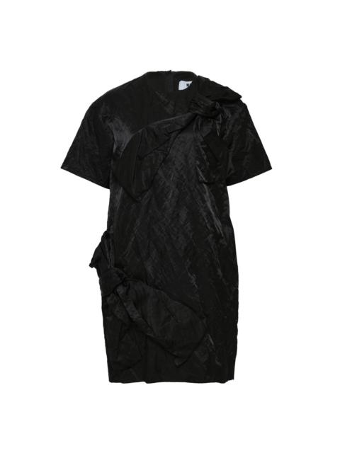 MSGM Crinkle Duchesse Minidress With Bow
