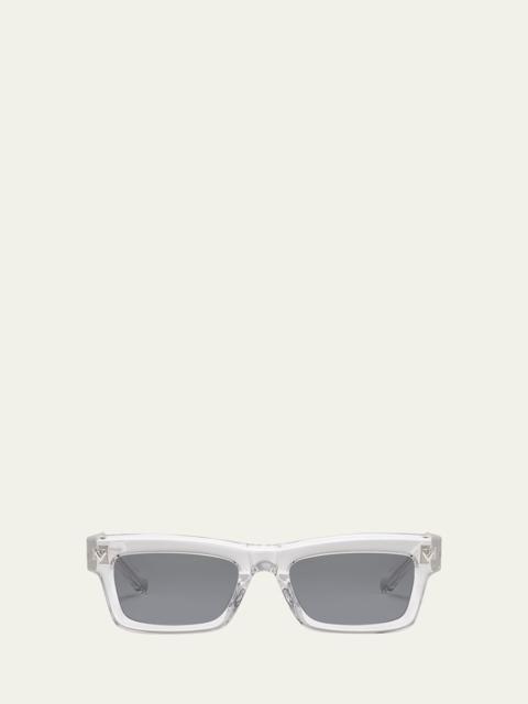 Valentino Rectangle Acetate Sunglasses