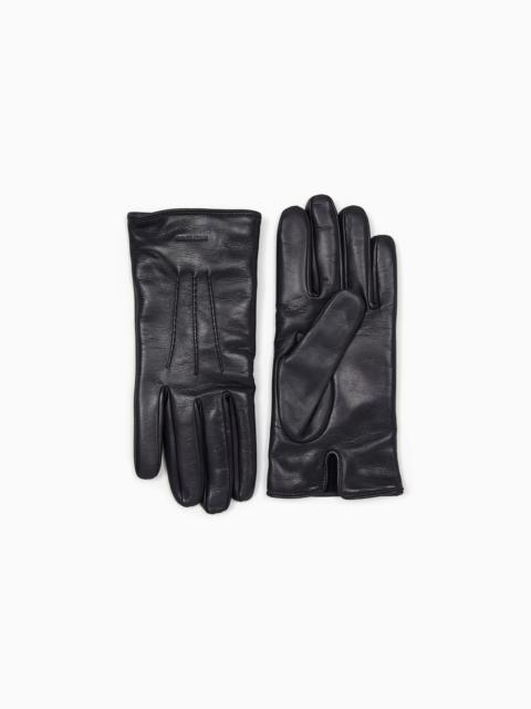 GIORGIO ARMANI Nappa leather gloves