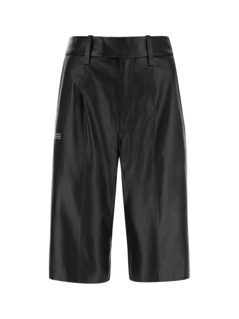 Off-White Off White Women Black Leather Bermuda Shorts