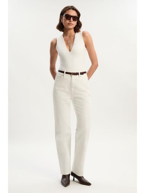 KAREN MILLEN Rigid Denim  High Rise Straight Leg Jean