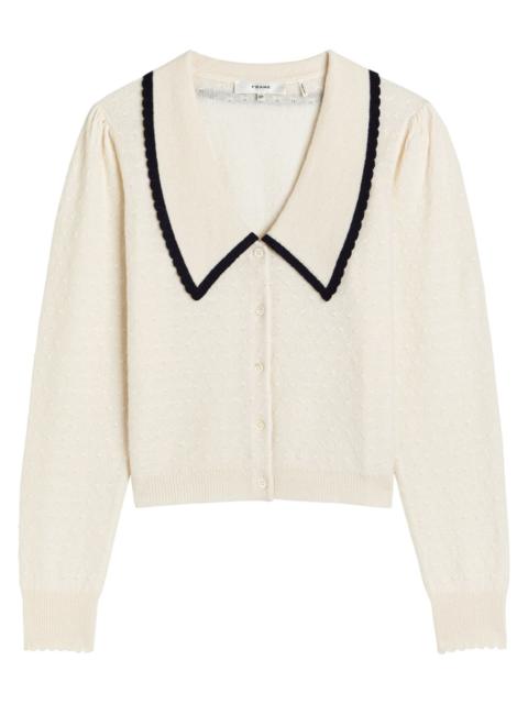 FRAME Frame Pointelle Cashmere Cardigan