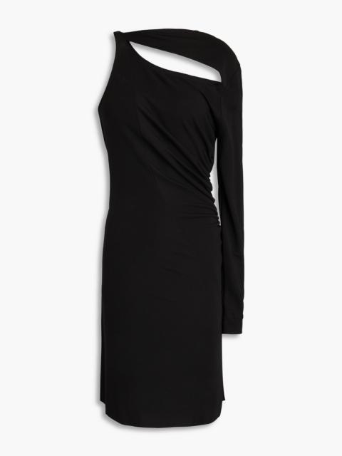 Victoria Beckham One-sleeve cutout jersey mini dress