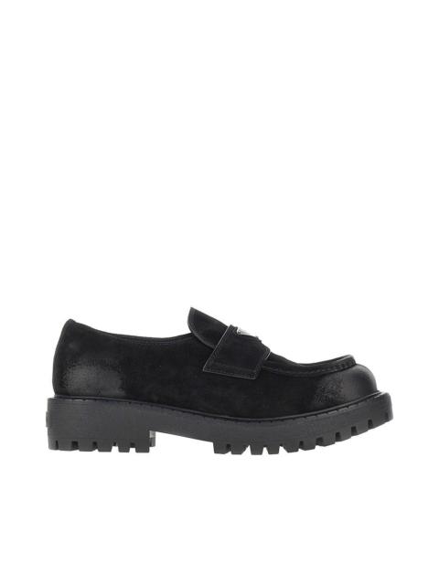 Prada Prada Suede Leather Loafers Black Men