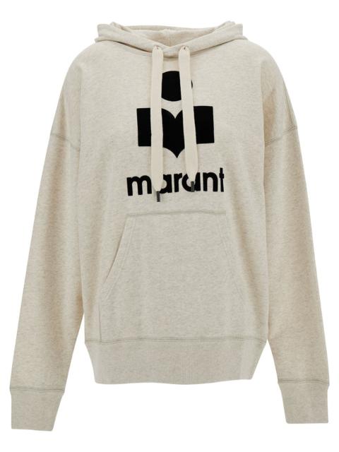 Isabel Marant Étoile Isabel Marant Etoile Women White Hoodie With Tonal Logo Print In Cotton Blend Woman
