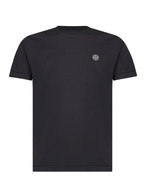 Stone Island Stone Island Men Black Slim-Fit Logo Patch T-Shirt<Br/>