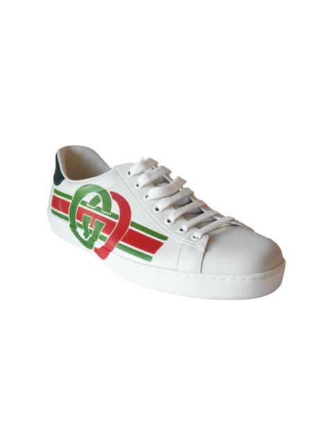 GUCCI Gucci Ace Interlocking GG Logo Low-Top Sneaker White Green Red