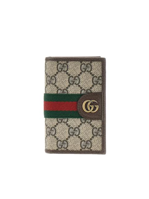 GUCCI Gucci GG Supreme Ophidia Card Holder Beige