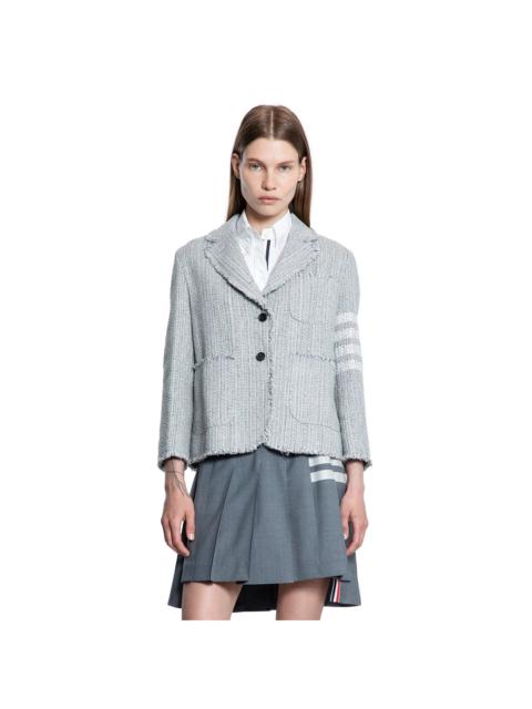 Thom Browne Tweed-Fray-4-Bar-Cropped-Sportcoat