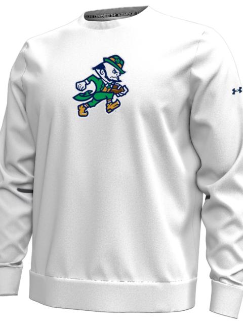 Under Armour Under Armour Men's Notre Dame Fighting Irish White Unstoppable Freeman Crew Pullover Sweatshirt