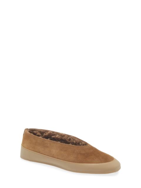 LE MONDE BÉRYL Le Monde Beryl Après Ski Genuine Shearling Lined Ballet Flat in Taupe at Nordstrom