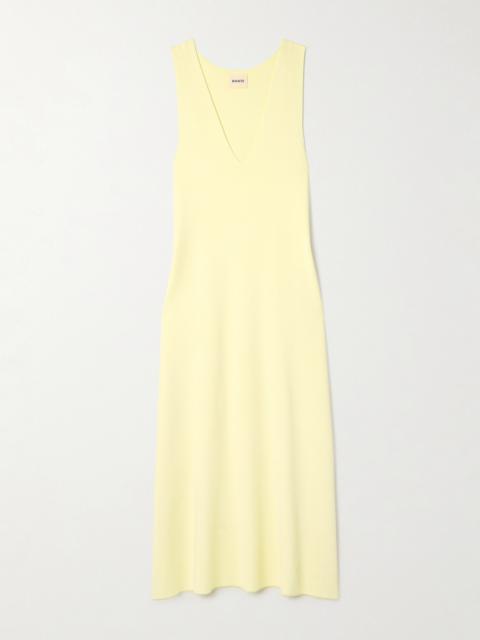 KHAITE Keran Stretch-knit Midi Dress