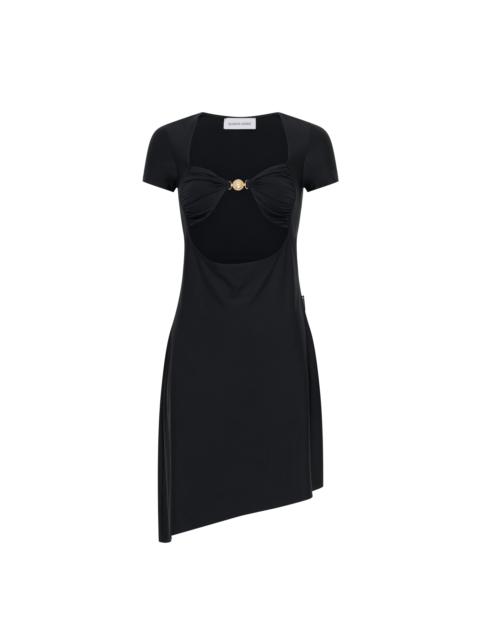 Marine Serre Draped Jersey Open Chest Dress