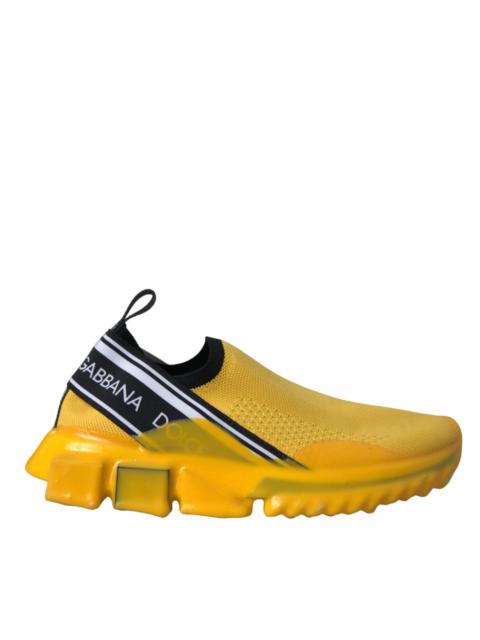 Dolce & Gabbana Dolce & Gabbana Yellow Sorrento Slip On Sneakers Women Shoes
