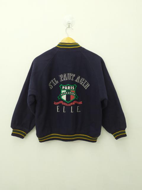 Other Designers Varsity - ELLE SPORT BLACK WOOL VARSITY JACKET