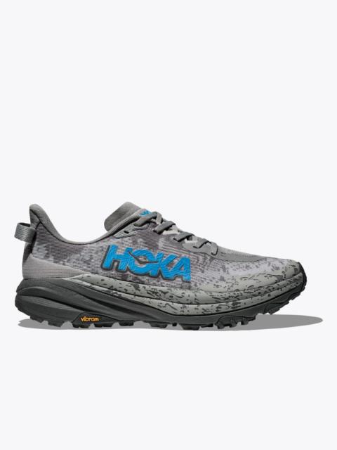 HOKA Men's Speedgoat 6 Shoes in Galactic Grey/Hoka Blue