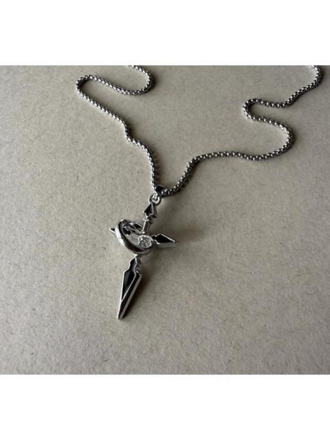 Other Designers Other - Silver necklace with a touch of gothic charm, featuring a