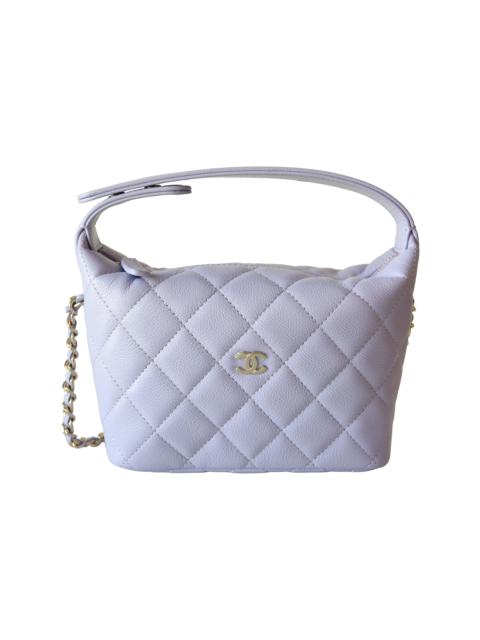 CHANEL Chanel Caviar Quilted Hobo Bags Light Purple