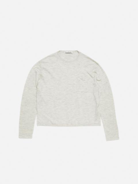 Acne Studios Crew neck jumper cashmere - Light Grey Melange