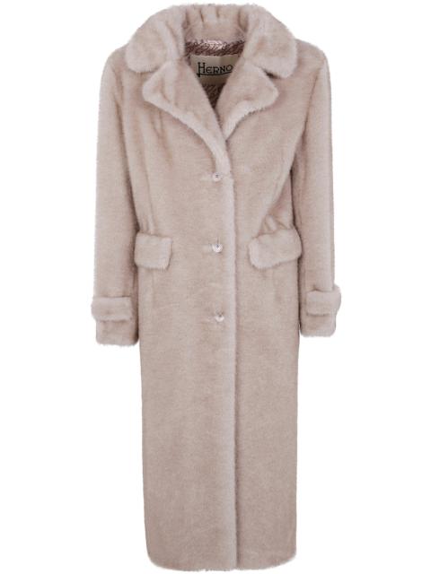 Herno Herno Women Mink Faux Fur Long Coat