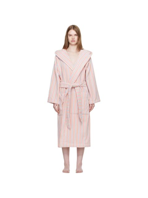 TEKLA Pink Terry Hooded Bathrobe