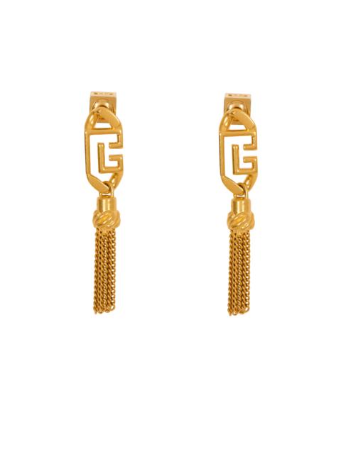 Balmain Sync PB pendant brass earrings