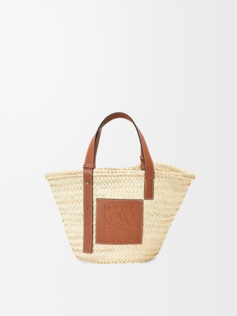 Loewe Basket in palm leaf and calfskin