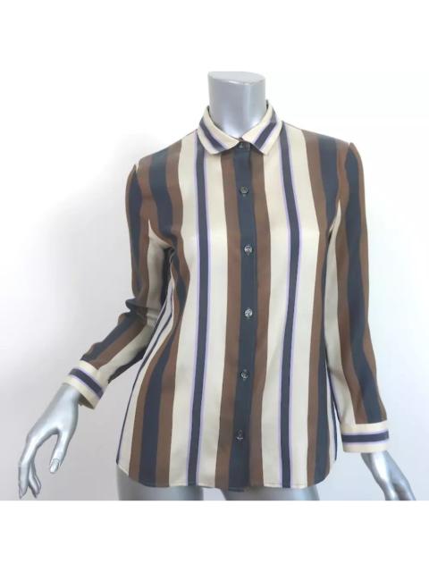 The Row The Row Striped Silk Shirt