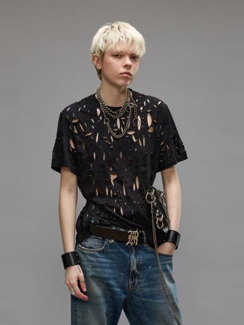 R13 EXCESS DISTRESS TEE - BLACK - R13