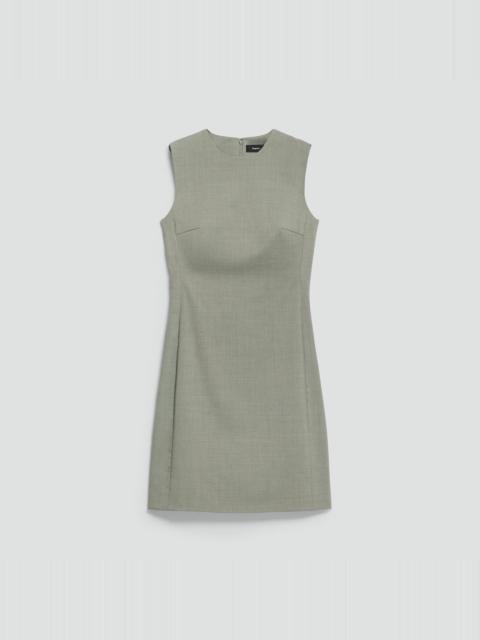 Theory Sleeveless Fitted Dress in Wool Gabardine