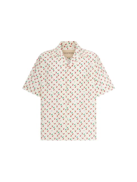 Valentino COTTON POPLIN BOWLING SHIRT WITH CHERRYFIC PRINT