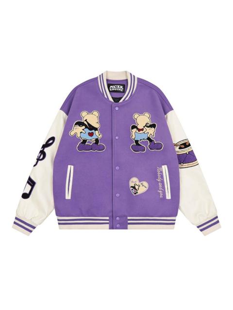 Other Designers Vintage - Vintage Japanese Varsity Jacket Letterman Bomber Leather