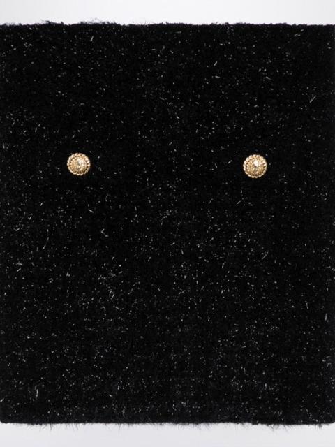 Balmain BLACK TWEED MINISKIRT WITH BUTTONS