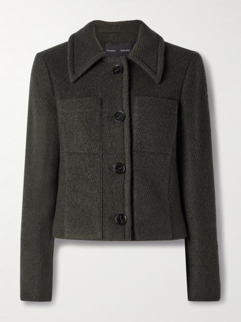 Proenza Schouler Kinsley Cropped Wool-blend Bouclé-twill Jacket