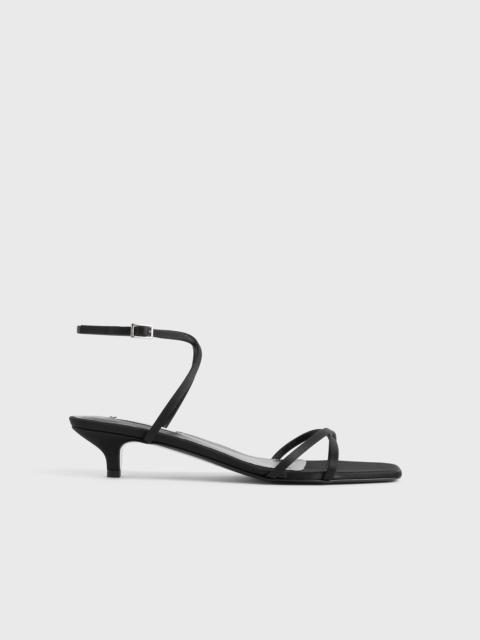 TOTEME Satin crossover sandals black