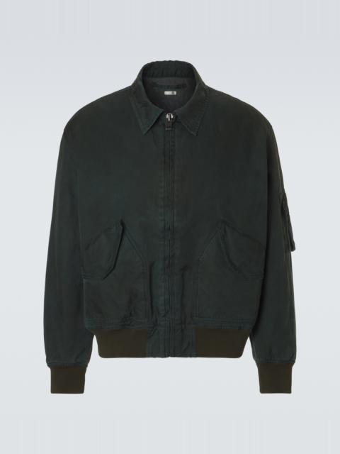 A.PRESSE Vintage silk and cotton bomber jacket