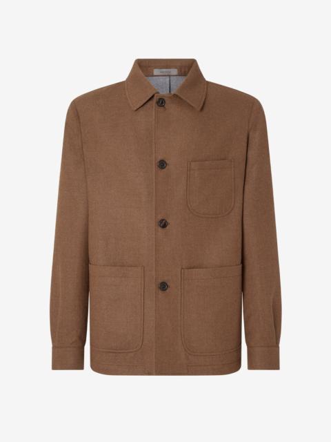 CORNELIANI Brown wool and silk jacket