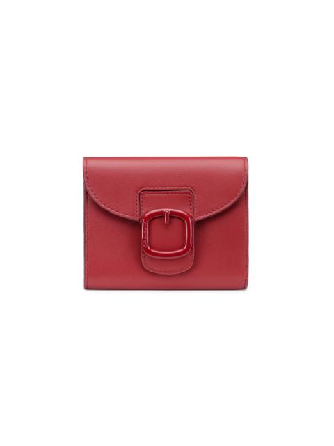 Santoni Red leather wallet with coin pocket