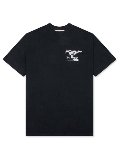 One Of These Days MUSTANG CROSS T-SHIRT - HARD WASHED BLACK
